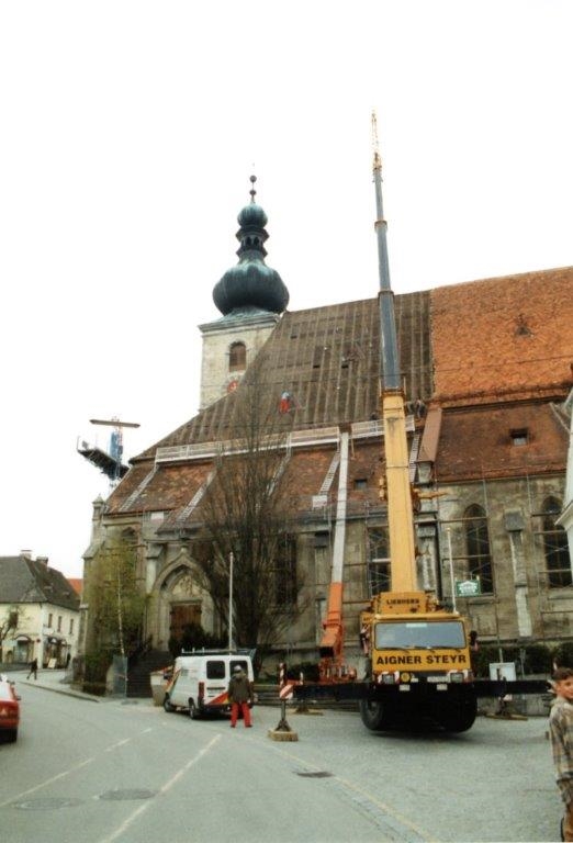 Kirchendach Sierning - Aigner Kran